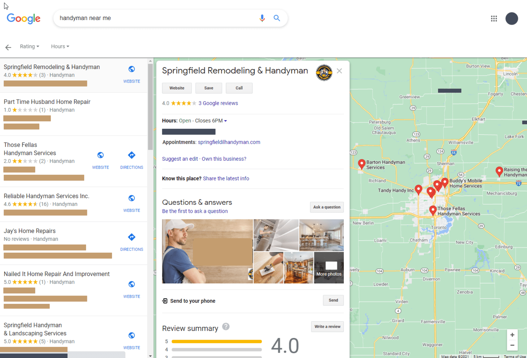 Buzzworthy local search engine optimization screen shot